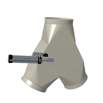 Diverters 60° welded pneumatic