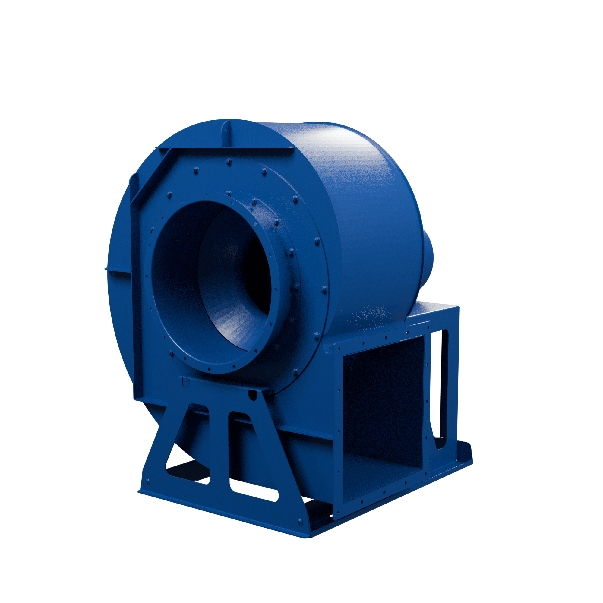 Ventilateur centrifuge industriel bleu