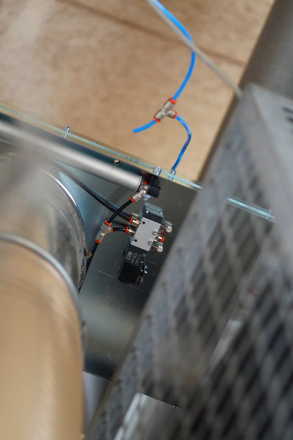 Registre à guillotine pneumatique JKF avec voyant LED d’état